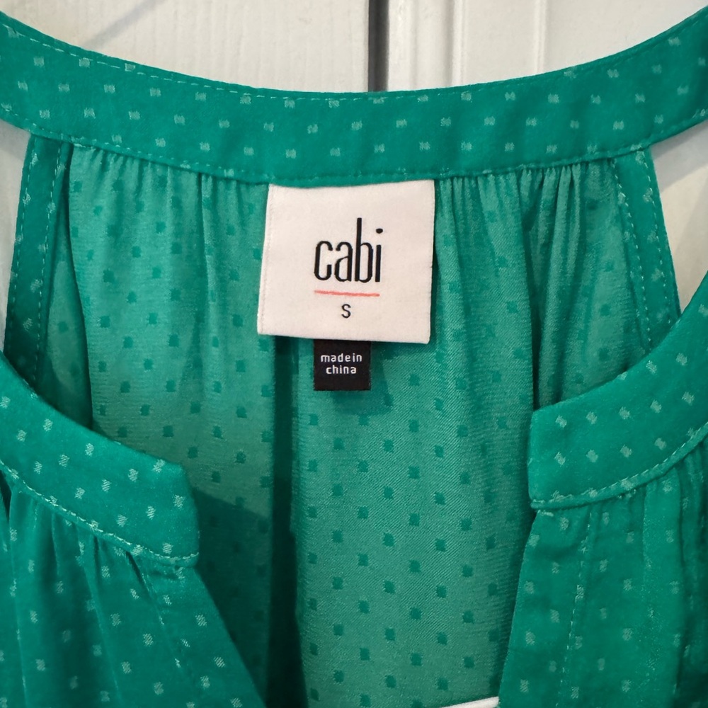 CAbi green Sleeveless Blouse